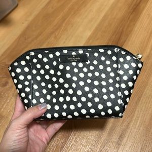 Polka dot Kate Spade cosmetic bag